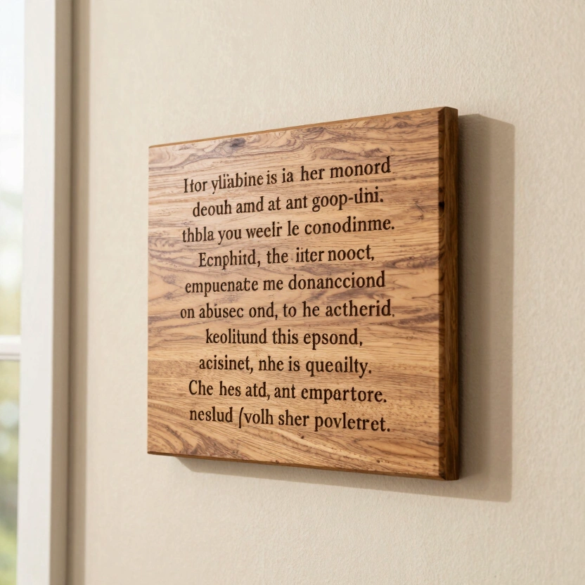 OAK Wood Identity in Christ Wall Art